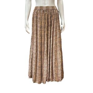 The Avenue Women's 18/20 Rayon Broomstick Crinkle Maxi Skirt Elastic Waist